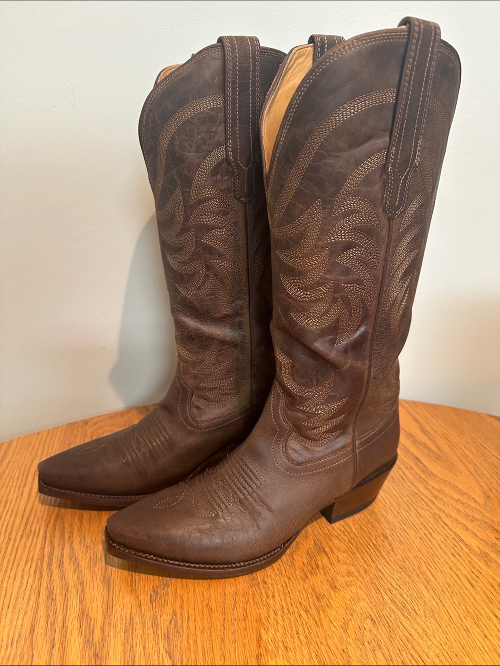 Tecovas—The Annie Cafe—Women’s Brown Embroidered Leather Cowboy Boots